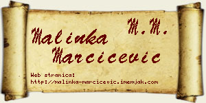 Malinka Marčićević vizit kartica